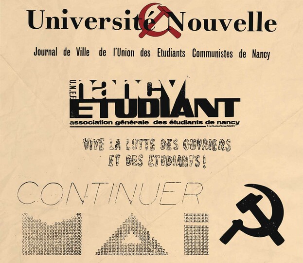 Panneau de l&#039;exposition Génération contestataire - Crédits photo : Archives municipales de Nancy