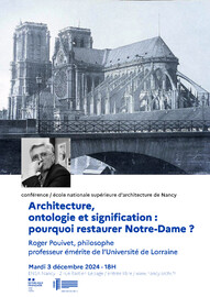 Architecture, ontologie et signification : pourquoi restaurer... Le 3 déc 2024