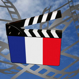 Clap de cinéma avec drapeau français - Crédits photo : Libre de droit