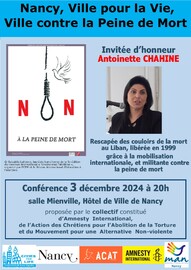 Conférence Antoinette Chahine Le 3 déc 2024