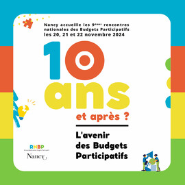 9èmes Rencontres Nationales des Budgets Participatifs Du 20 au 22 nov 2024